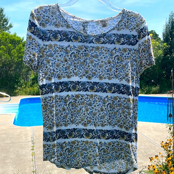 Lucky Brand Tops - Lucky Brand SS Organic Print Top